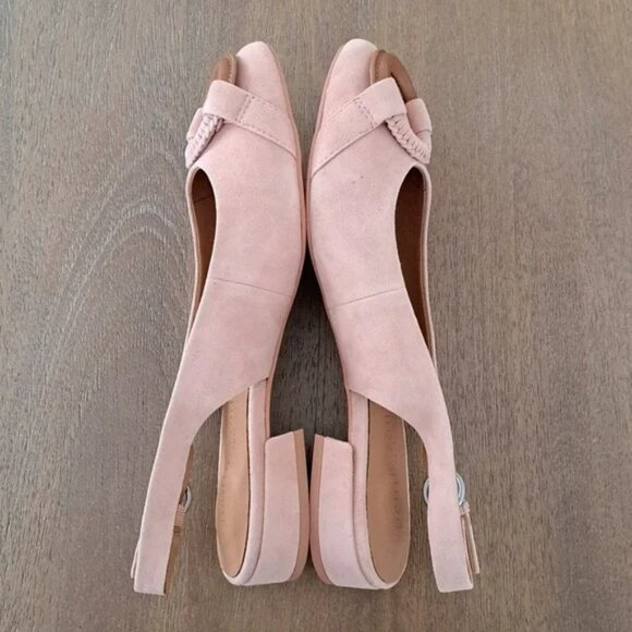 Gentle Souls by Kenneth Cole Athena Slip On Slingback Flats - Blush - Size: 8.5 - Picture 5 of 9